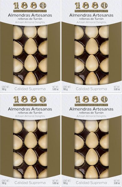 Almendras rellenas de turrón 1880