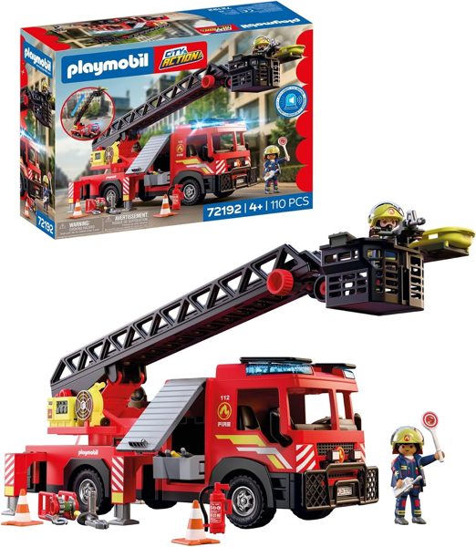 Camión de bomberos PLAYMOBIL con escalera de 63 cm