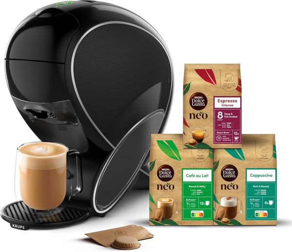 👉 Cafetera KRUPS Dolce Gusto NEO Latte + 3 packs